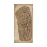 Vittore Carpaccio, Etude de figure, porte une numérotation apocryphe '24' (en haut à droite)