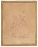 dit Carle van Loo Charles-André, Saint Matthieu, red chalk on paper, laid down