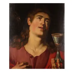 Artus Wolffort, Saint Jean évangéliste tenant un calice, oil on panel