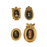 Jean-Baptiste Santerre, Portrait de dame en bleu, oil on copper, oval