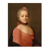 Louis Tocqué, Portrait d'une dame de qualité en rose, oil on canvas