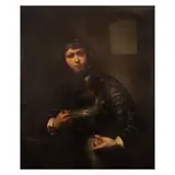Portrait d'homme en armure by Manière de Rembrandt Harmensz. van Rijn, oil on canvas, offered Nov 2023