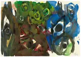 Ernst Wilhelm Nay, Ohne Titel, 1959, Aquarell auf genarbtem Velin