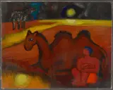 Maria Uhden, Landschaft mit Kamel, 1917, Öl auf Leinwand