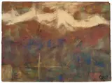 Abend im Gebirge by Christian Rohlfs, 1927, Wassertempera auf genarbtem Papier, sold Nov 2018
