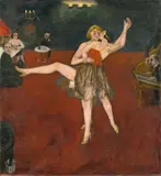 Wladimir von Zabotin, Tanz in der Diele (Kabarett), 1921, Öl auf Leinwand