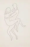Man Ray, Bonsoir, 1972, Felt tip pen and pencil on paper