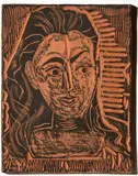 Little bust of woman by Pablo Picasso, 1964, Red earthenware plaque, sold Dec 2011