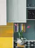 Bruce Cohen, Untitled (Interior with Yellow Tile), 1983, Oil on canvas