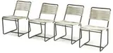 Walter Lamb, Dining chairs (6), 1953, Bronze and yacht cord