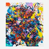 Untitled (SF94-042) by Sam Francis, 1994, acrylic on paper mounted on wood panel, sold May 2021