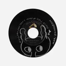 Ray Johnson, Untitled (Skeeter Davis), c. 1985, enamel pen on vinyl record