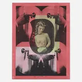 Sigmar Polke, Sauberes Auto - Gute Laune (Clean Car - Good Mood), 2002, screenprint in colors on unique fabric variant, stretched over a wood stretcher, backed with lightweight canvas