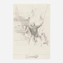 Dorothea Tanning, The Idealists, 1986, graphite on paper