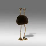 Skinny Driver by The Haas Brothers, 2019, cast bronze, fur, sold May 2021
