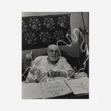 Gjon Mili, Henri Matisse Making a Space Drawing, Nice, 1948, gelatin silver print