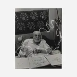 Gjon Mili, Henri Matisse Making a Space Drawing, Nice, 1948, gelatin silver print