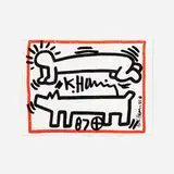 Keith Haring, Keith Haring Club DV8 (announcement), 1987, screenprint in colors with ink