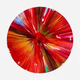 Circle Spin Painting by Damien Hirst, 2009, acrylic on paper, sold Mar 2021