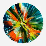 Signed Circle Spin Painting by Damien Hirst, 2009, acrylic on paper, sold Mar 2021