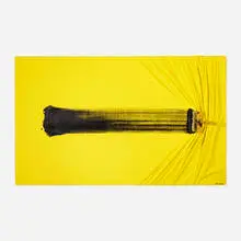 Jean-Paul Donadini, Brosse Arrêtée Noire, 2014, acrylic and mixed media collage on canvas