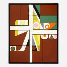 Abe Ajay, Relief Painting 1572, 1972, acrylic on canvas, polyester resin
