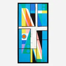 Abe Ajay, Relief Painting 471, 1971, acrylic on canvas, polyester resin