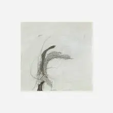 Wes Mills, Sitting and Waiting, 1994, pencil, gesso and powder pigment on paper