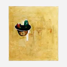 Kevin Larmon, Blue Spot, 1986, oil and mixed media on linen