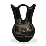 wedding vase with Avanuy band by Frances Naranjo & Santa Clara Pueblo, sold Apr 2021