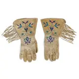 Native American, pair of beaded gloves / gauntlets