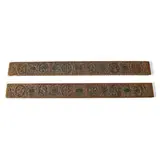 Zodiac blotter ends, pair, #928 by Tiffany Studios, sold Apr 2021