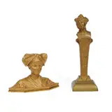 Art Nouveau, two diminutive busts