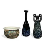 Charles Lotton, group of vases, three
