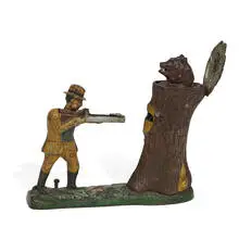 J. & E. Stevens Co., Teddy and The Bear mechanical bank