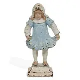Bradley & Hubbard, girl holding dress doorstop, #7798