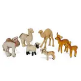 Steiff, stuffed hoofed animals, group of seven, Germany