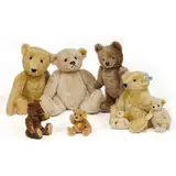Steiff, teddy bears, group of eight, Germany