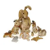 Steiff, stuffed animals, rabbits and bunnies, group of 10, Germany