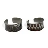 Jörgen Jensen, modernist cuff bracelets, two