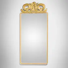 Giovanni Gariboldi, Wall mirror, c. 1940, gilt and lacquered wood, mirrored glass