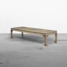 coffee table by Max Kuehne, c. 1940, silver leaf over wood, sold Apr 2012