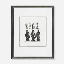 Seated Figures and Ideas for Sculpture by Henry Moore, 1973, lithograph on paper, sold Apr 2012