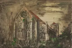 Untitled by John Piper, 1903-1992) DORCHESTER ABBEY Offset lithograph printed in colours, sold Apr 2019