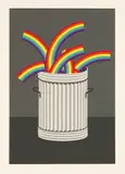 Patrick Hughes, Untitled, b.1939) RUBBISH RAINBOWS Screenprint in colours and metallic silver