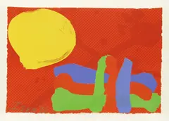 Albert Irvin, Untitled, 1922-2015) UNTITLED (CHRISTMAS CARD) Screenprint in colours