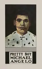 Untitled by Peter Blake, b.1932) PRETTY BOY MICHAEL ANGELO Screenprint in colours, sold Apr 2019