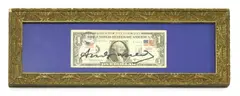 Andy Warhol, Untitled, 1928-1987) DOLLAR BILL Mixed media on a one dollar bill