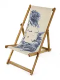 Tracey Emin, Untitled, b.1963) DECK CHAIR Screenprint in colours on fabric with wood support