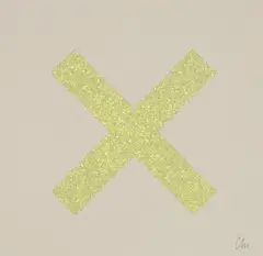 Untitled by Chris Levine, b.1960) X MARKS THE SPOT 8 Screenprint in colours with glitter overlay, sold Apr 2019